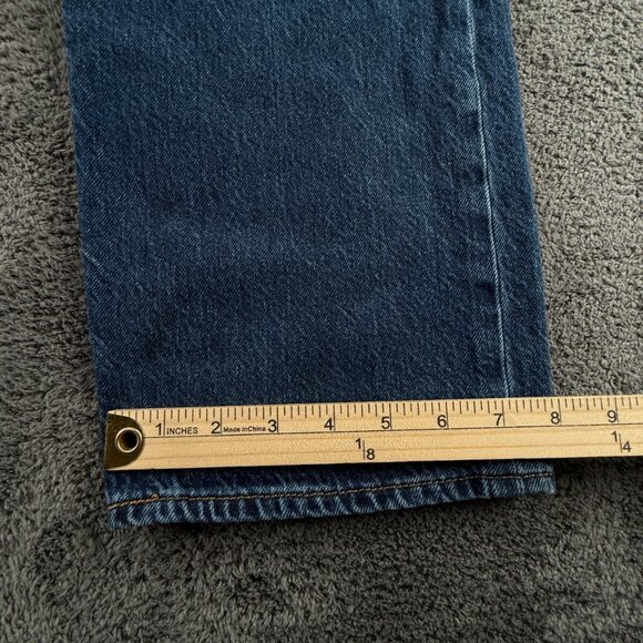 Levi's Premium Ribcage Straight Women 28 Blue Denim Jeans Big E ACTL 29x25 - Picture 7 of 16